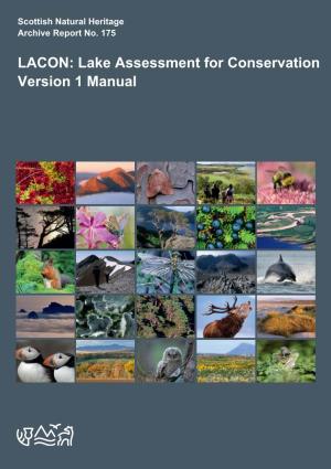 LACON: Lake Assessment for Conservation Version 1 Manual