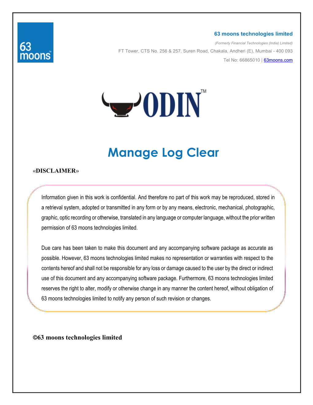 Manage Log Clear