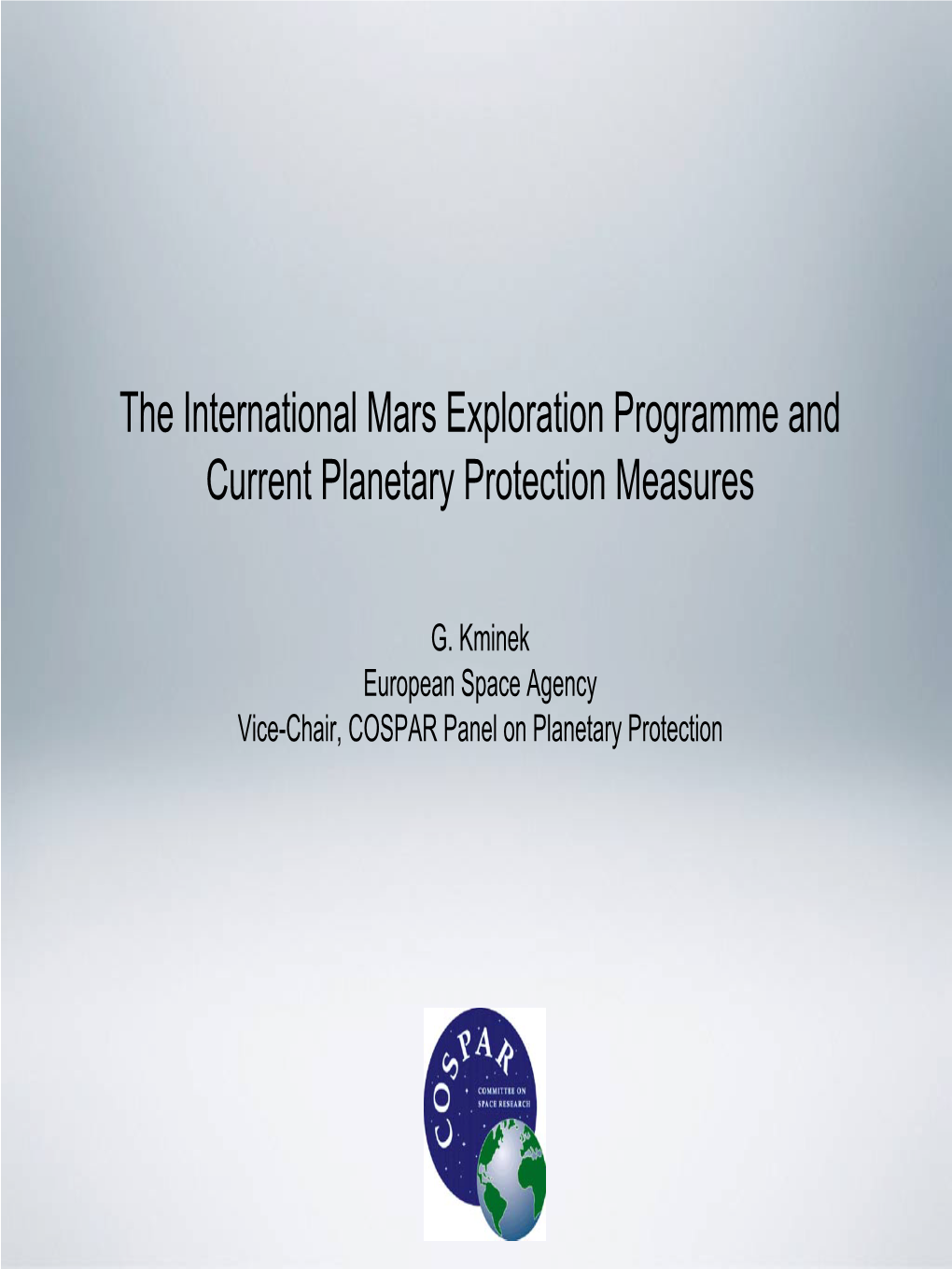 The International Mars Exploration Programme and Current Planetary Protection Measures