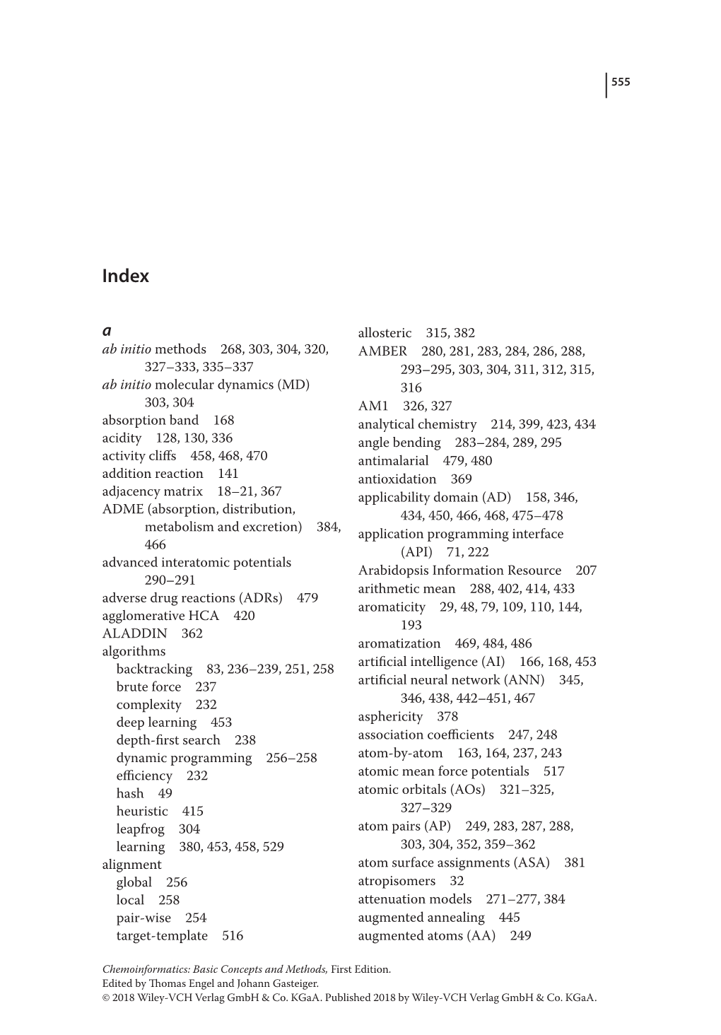 Ab Initio Methods 268, 303, 304, 320, 327–333, 335–337 Ab