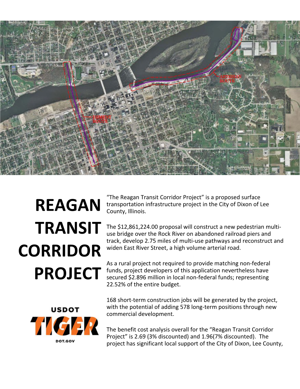 Reagan Transit Corridor Project” Is a Proposed Surface Transportation Infrastructure Project in the City of Dixon of Lee REAGAN County, Illinois