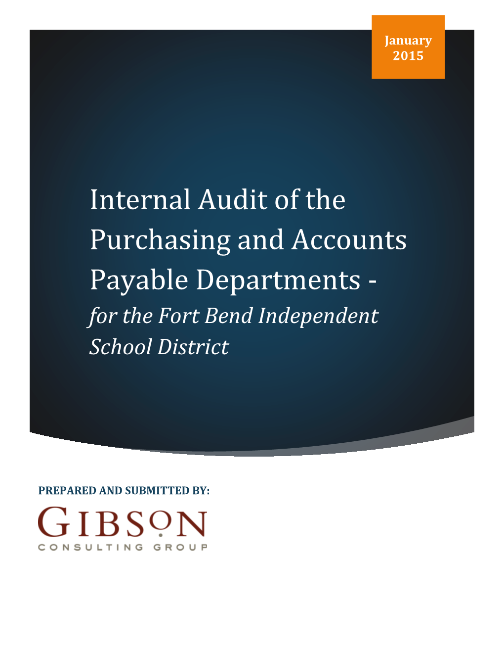 Internal Audit of Purchasing and Accounts Payable Departments For