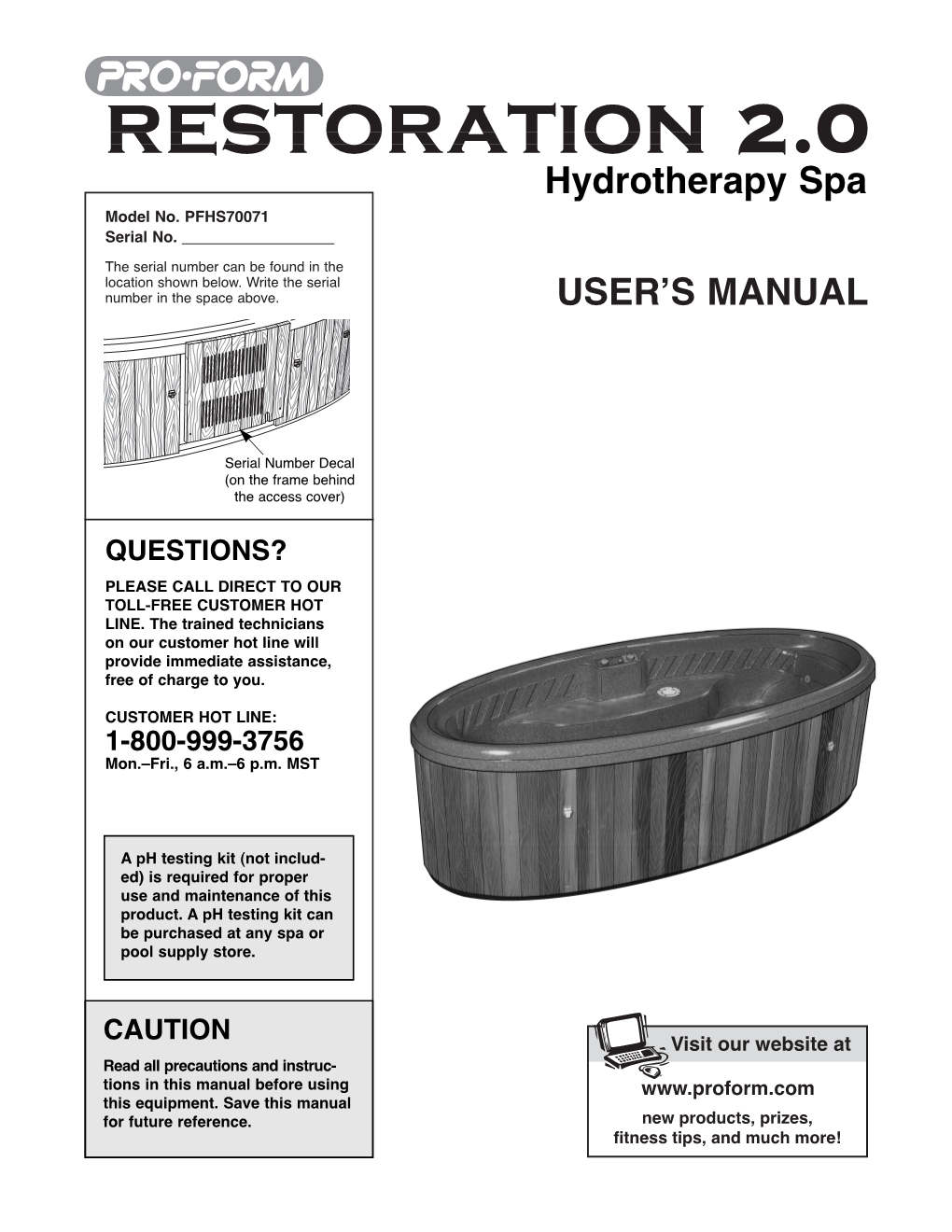USER's MANUAL Hydrotherapy