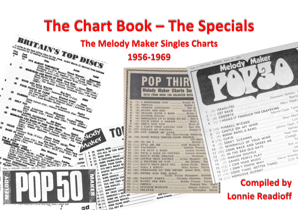 The Chart Book – the Specials the Melody Maker Singles Charts 1956-1969