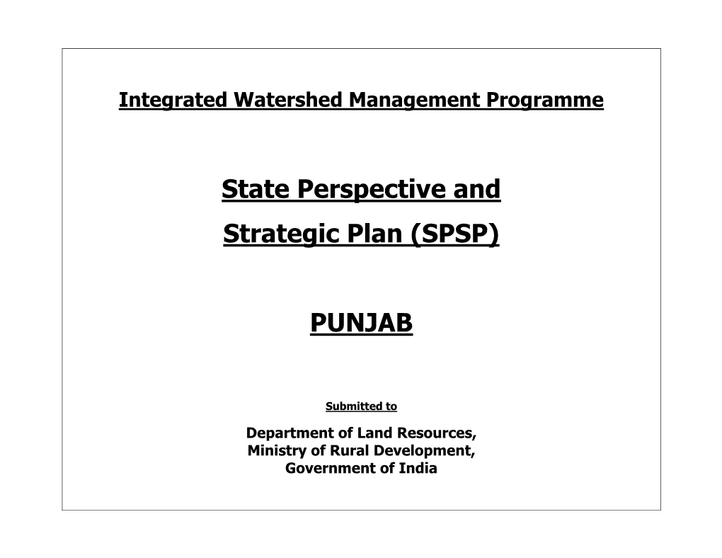 Integrated Watershed Management Programme