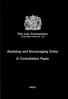 Assisting and Encouraging Crime a Consultation Paper