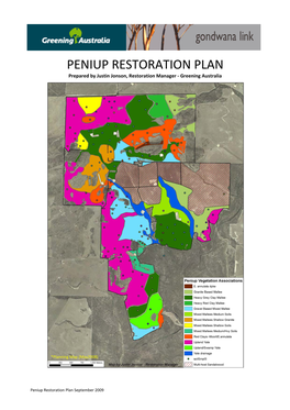 PENIUP RESTORATION PLAN Prepared by Justin Jonson, Restoration Manager ‐ Greening Australia