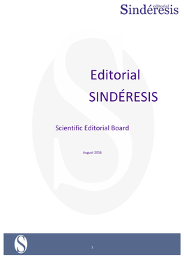 Descarga El Certificado Scientific Editorial Board of Sindéresis Press