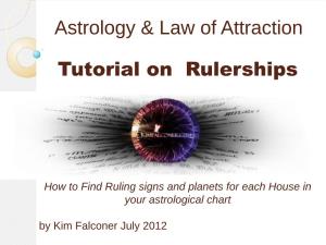 Astrology & Law of Attraction Tutorial on Rulerships