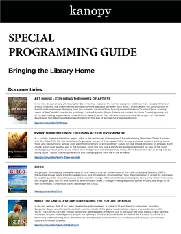 Special Programming Guide