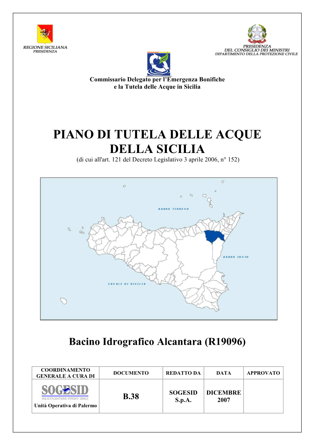 Bacino Idrografico Alcantara (R19096)