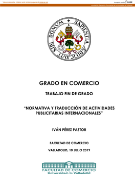 Grado En Comercio