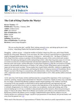 The Cult of King Charles the Martyr