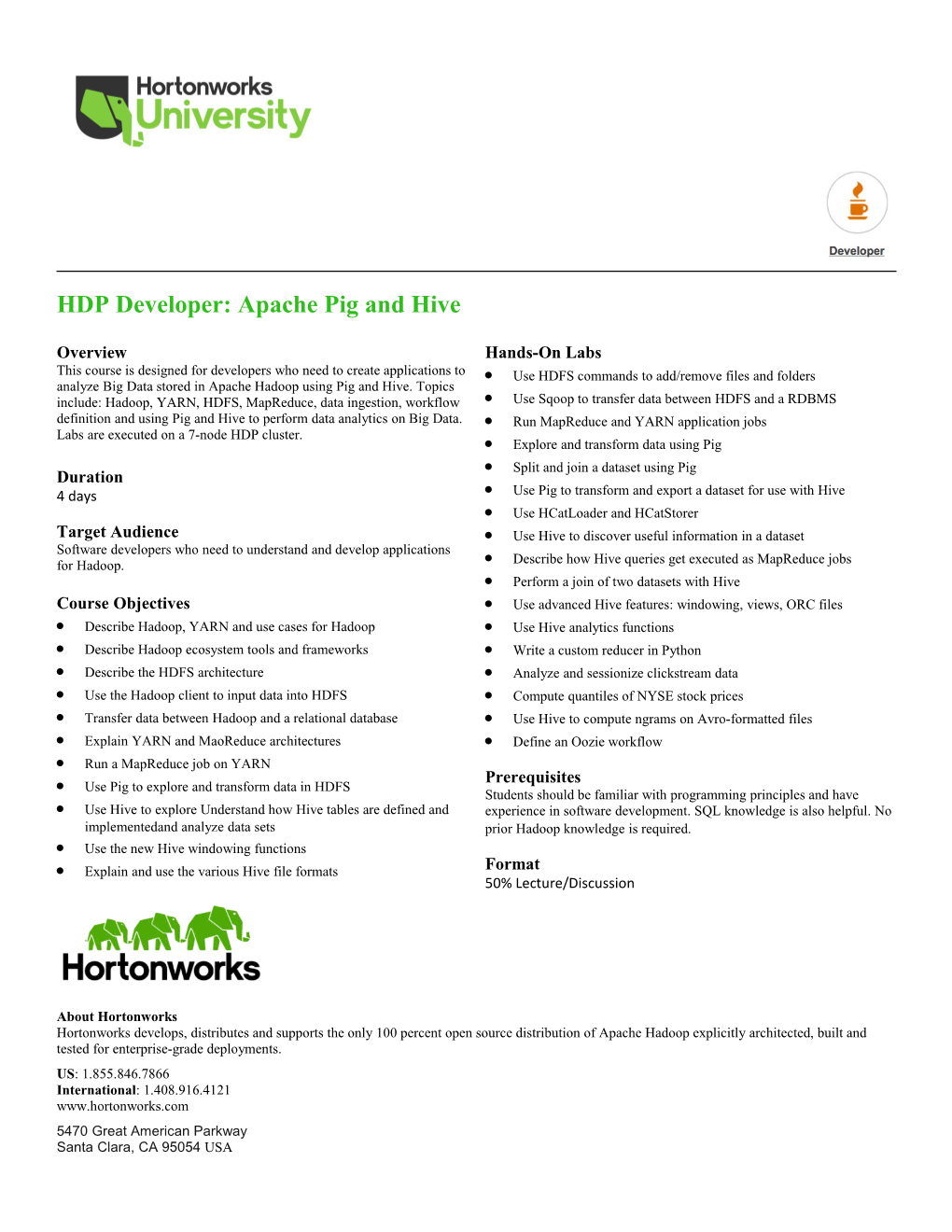 HDP Developer: Apache Pig and Hive