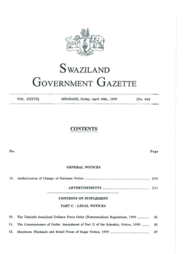 Swaziland Government Gazette