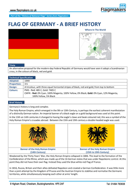 FLAG of GERMANY - a BRIEF HISTORY Where in the World