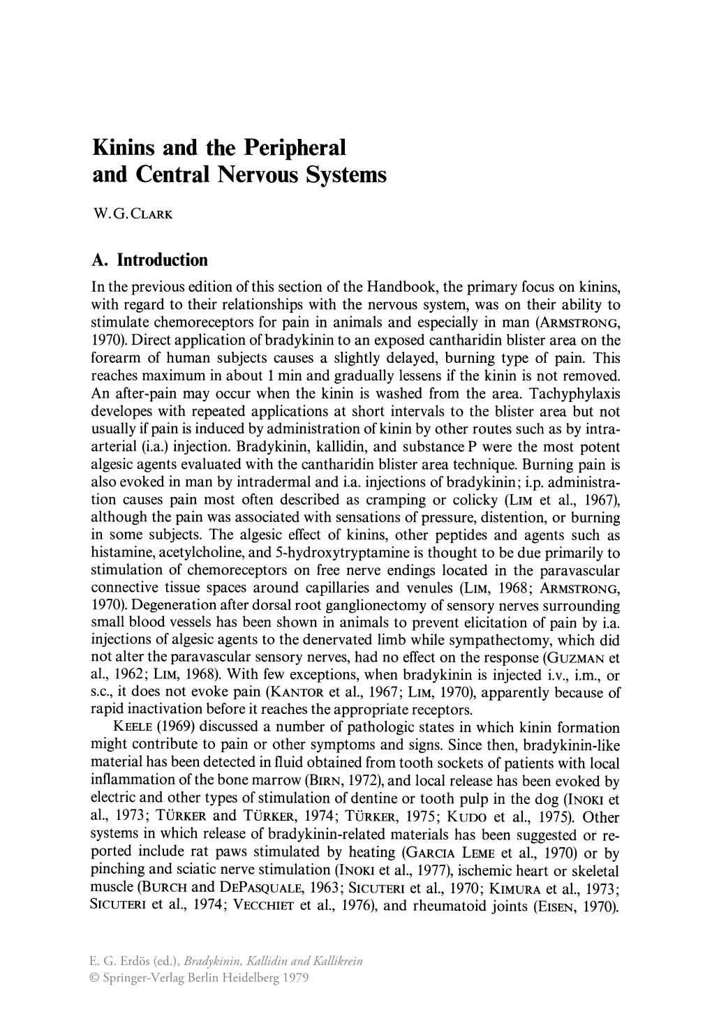 Kinins and the Peripheral and Central Nervous Systems