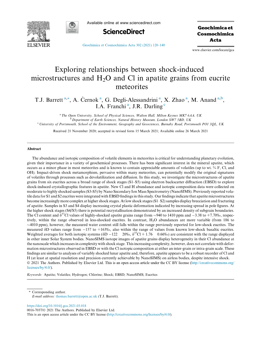 Exploring Relationships Between Shock-Induced Microstructures and H2O and Cl in Apatite Grains from Eucrite Meteorites