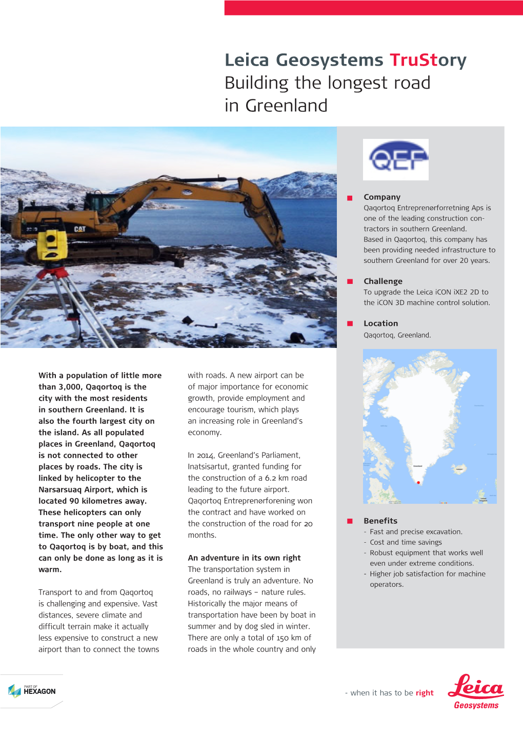 Leica Geosystems Trustory Building the Longest Road in Greenland