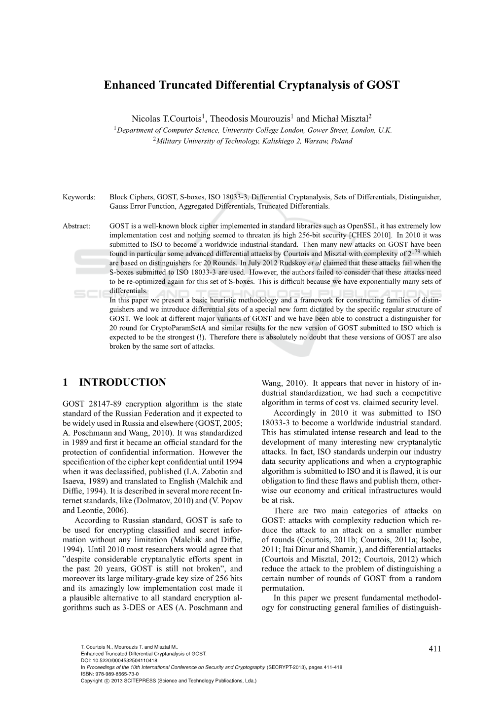 Enhanced Truncated Differential Cryptanalysis of GOST