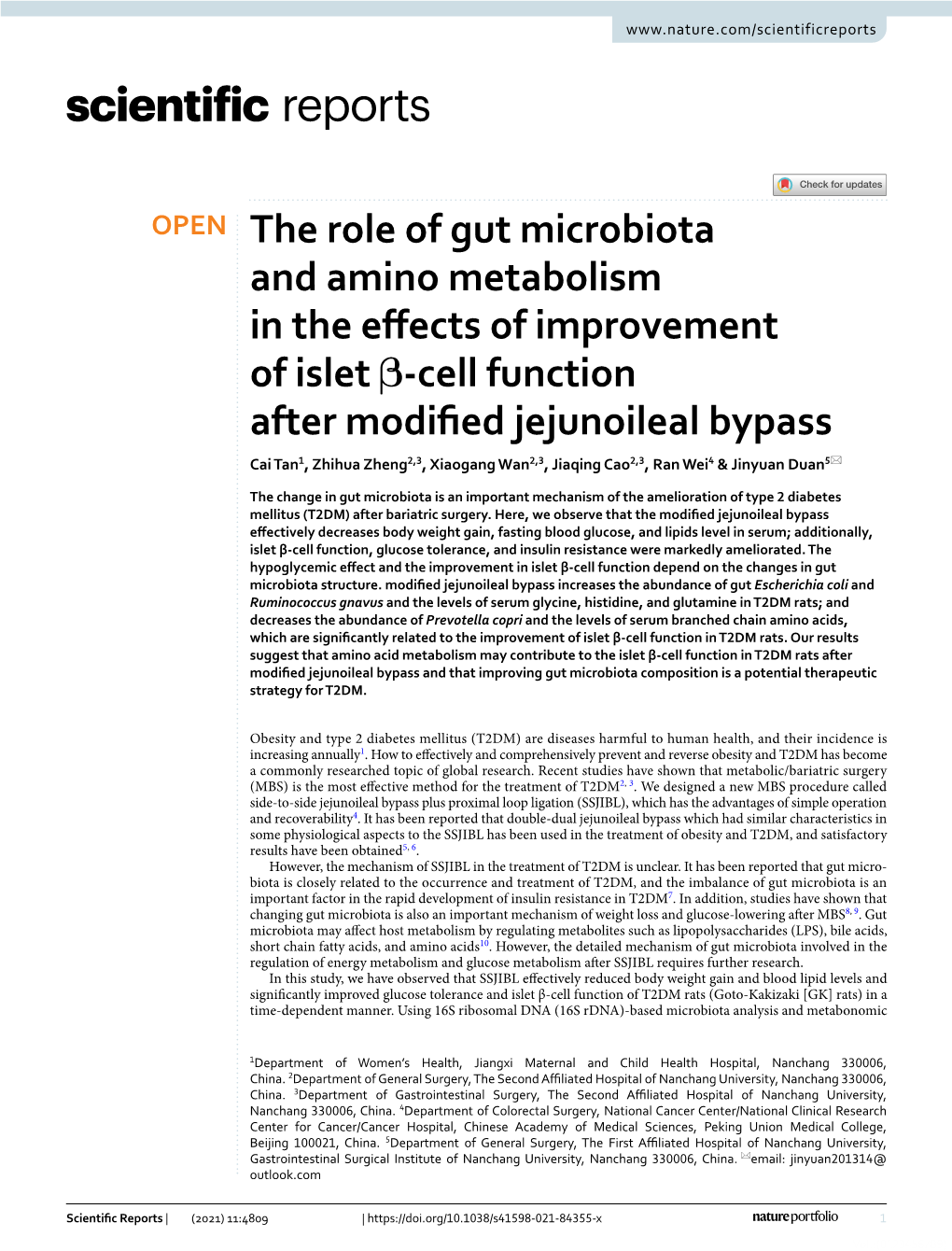 The Role of Gut Microbiota and Amino Metabolism in the Effects Of
