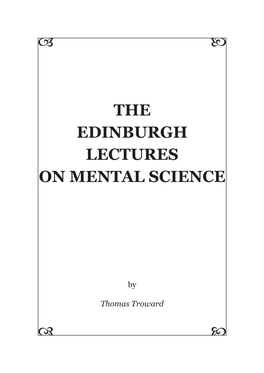 The Edinburgh Lectures on Mental Science – Thomas Troward