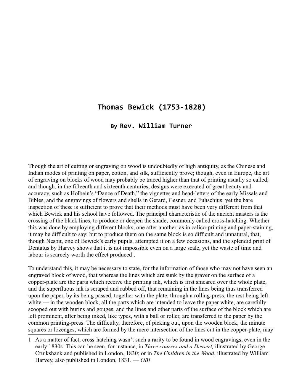 Thomas Bewick (1753-1828)