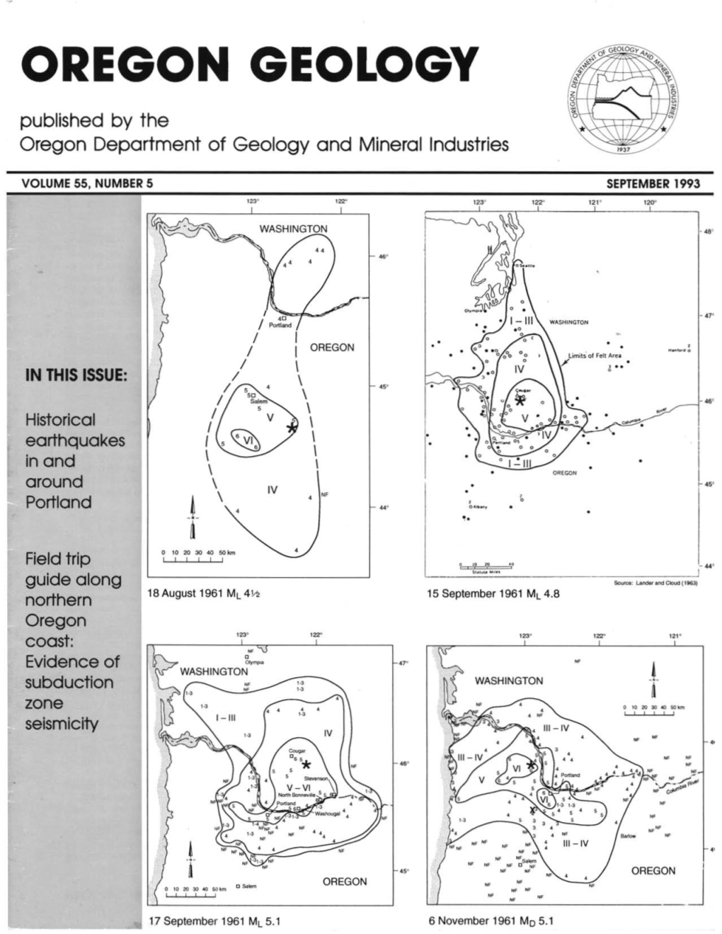 Evidence of Subduction Zone Seismicity in the Central Cascadia Margin