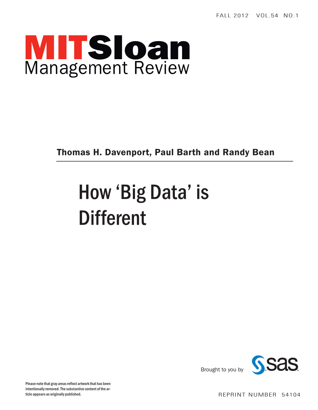 How 'Big Data' Is Different