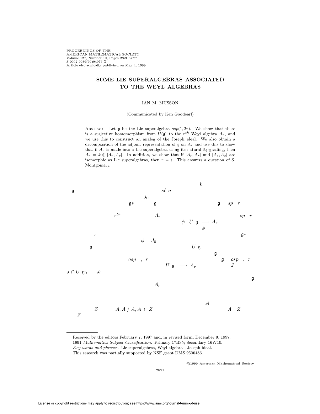 Some Lie Superalgebras Associated to the Weyl Algebras