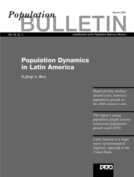 Population Dynamics in Latin America