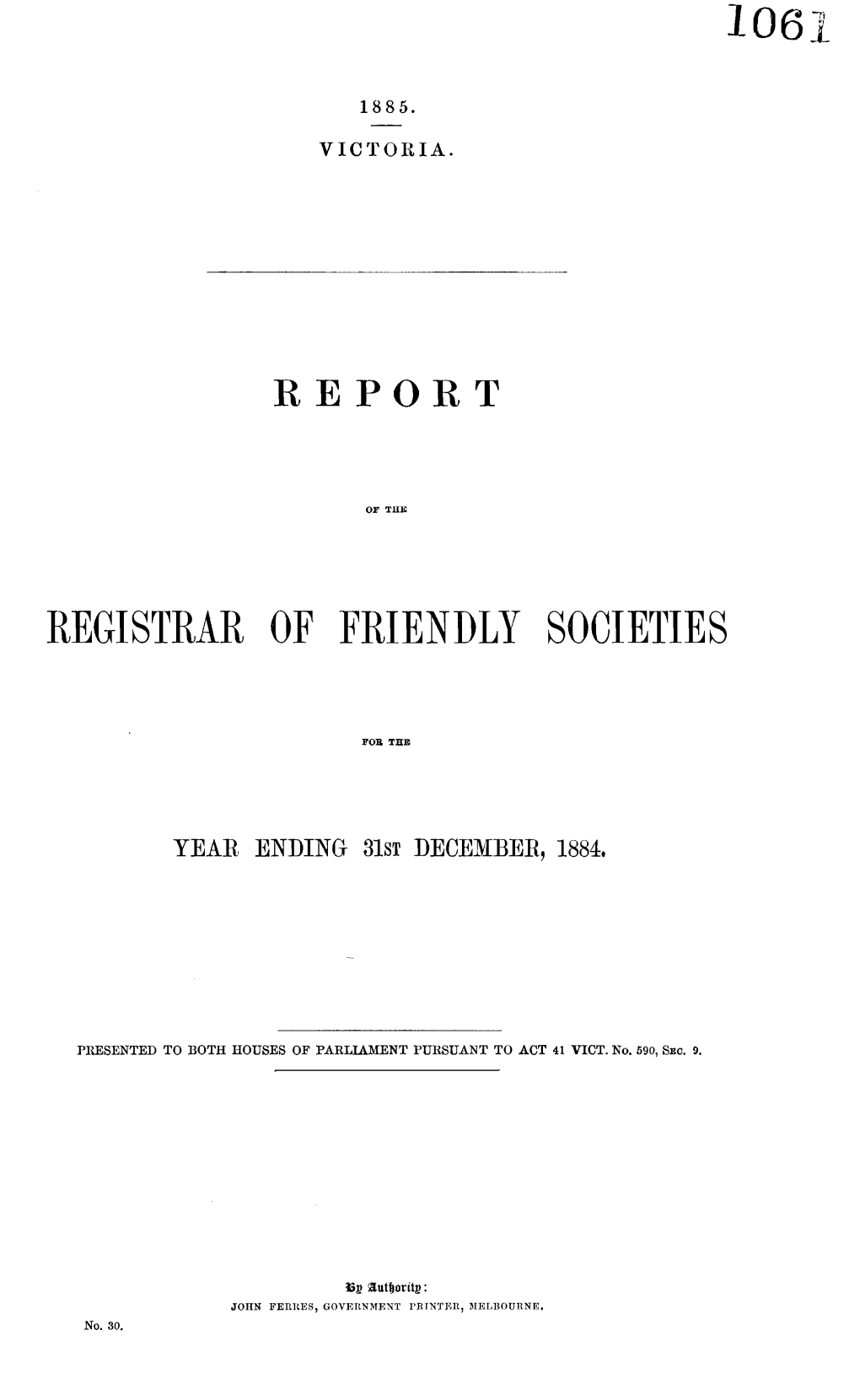Registrar of Friendly Societies