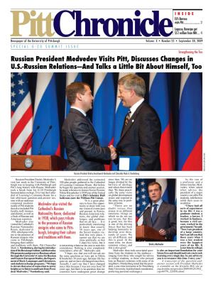 Russian President Medvedev Visits Pitt, Discusses Changes in U.S