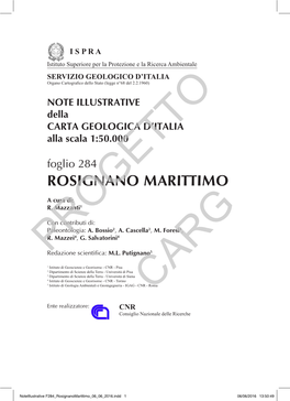 Progetto CARG Per Il Servizio Geologico D’Italia - ISPRA: F