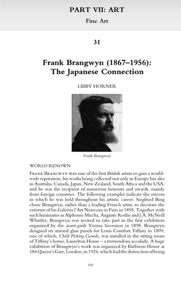 Frank Brangwyn (1867–1956): the Japanese Connection