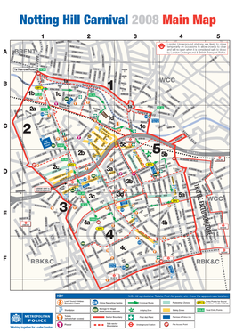 Notting Hill Carnival 2008 Main Map