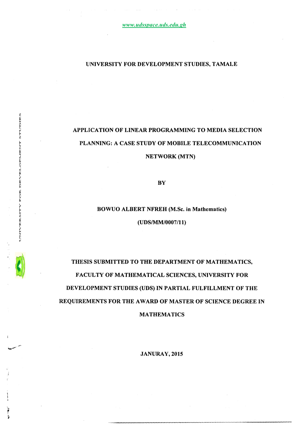 Application of Linear Programming to Media Selection