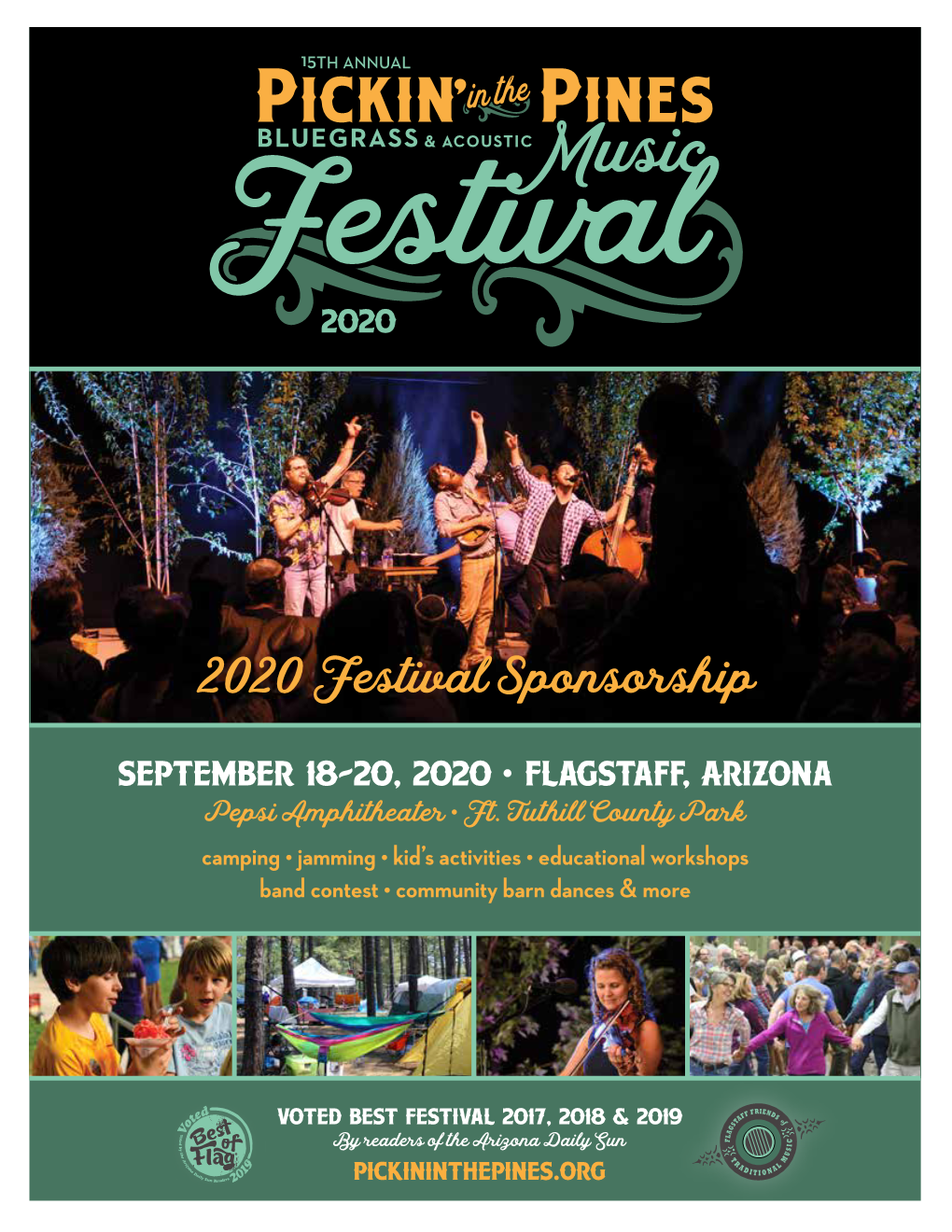 2020 Festival Sponsorship September 18-20, 2020 • Flagstaff, Arizona Pepsi Amphitheater • Ft