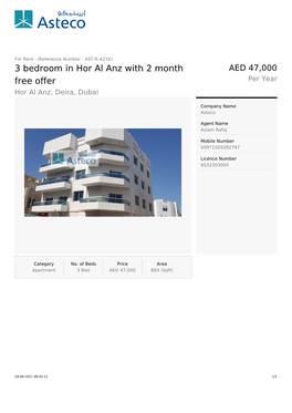 3 Bedroom in Hor Al Anz with 2 Month Free Offer