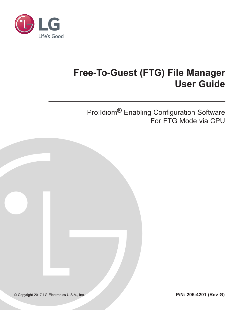 Free-To-Guest (FTG) File Manager User Guide