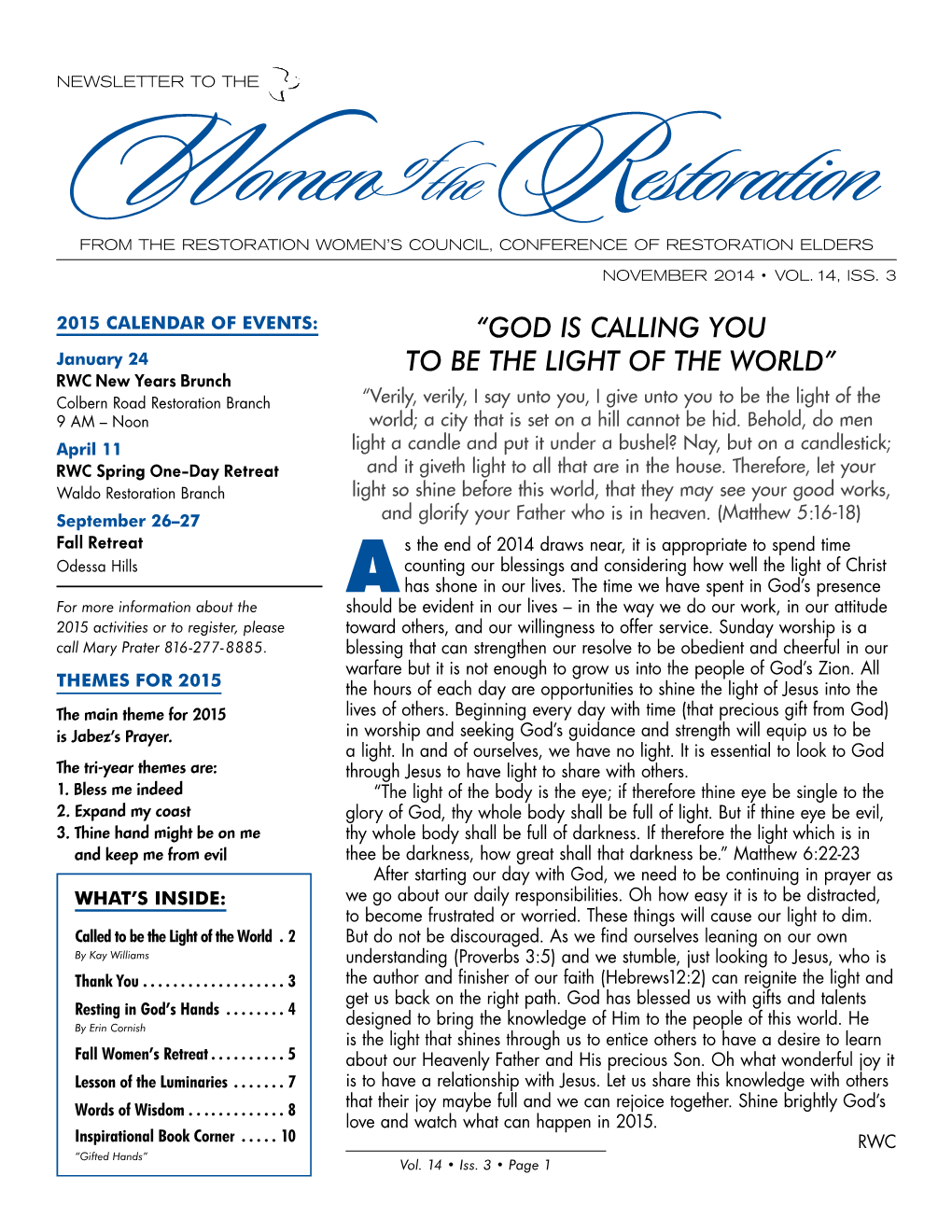 Women of the Restoration