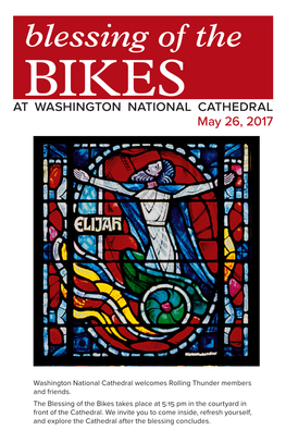 Blessing of the BIKES at Washington National Cathedral May 26, 2017
