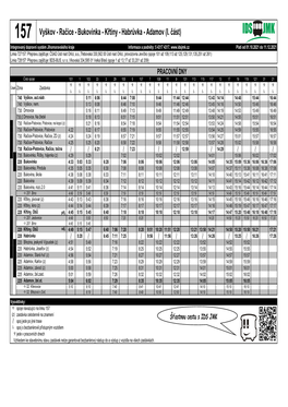 157 Vyškov - Račice - Bukovinka - Křtiny - Habrůvka - Adamov (I