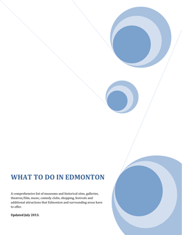 What to Do in Edmonton
