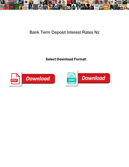Bank Term Deposit Interest Rates Nz