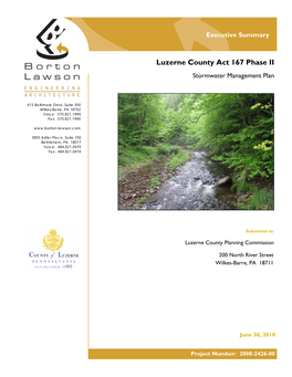 Luzerne County Act 167 Phase II Stormwater Management Plan