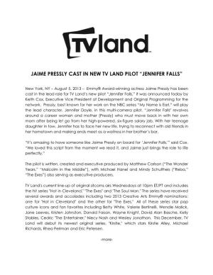 Jaime Pressly Cast in New Tv Land Pilot “Jennifer Falls”