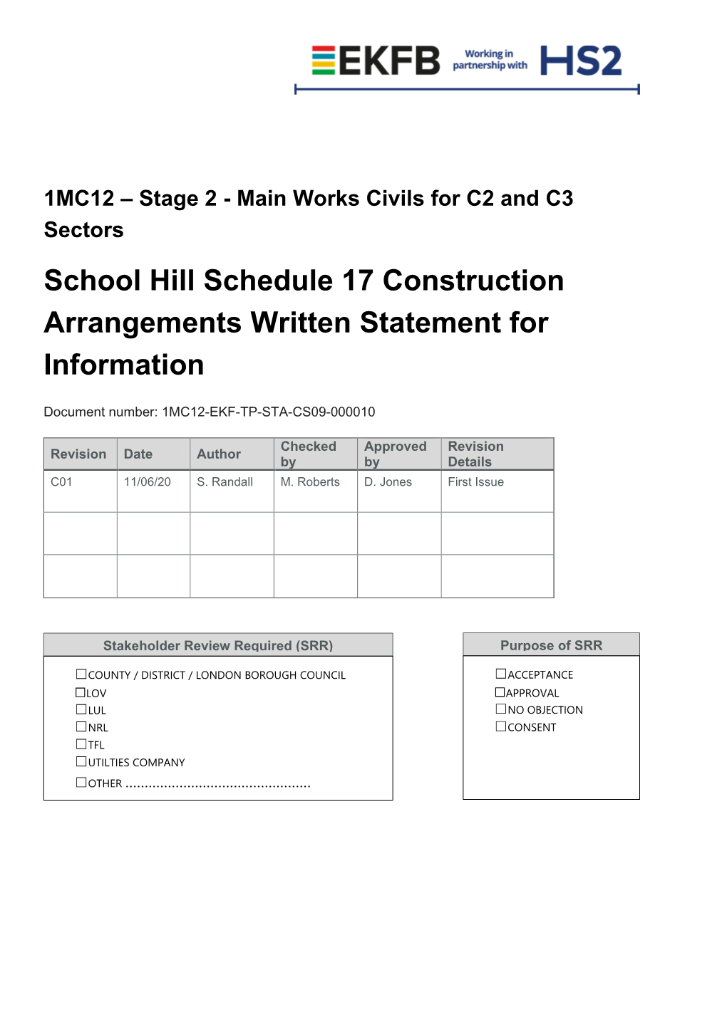 School Hill Construction Arrangements