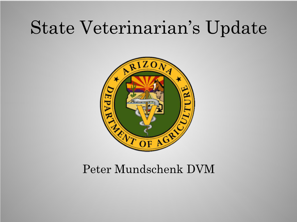 State Veterinarian's Update