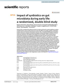 Impact of Synbiotics on Gut Microbiota During Early Life